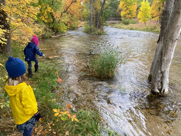 Children near a shallow river bank during summer – illustrating hidden water risks in Kerala