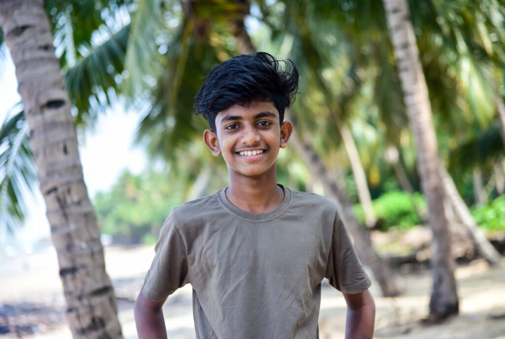 Close-up of Milan’s hair that he loves more than anything