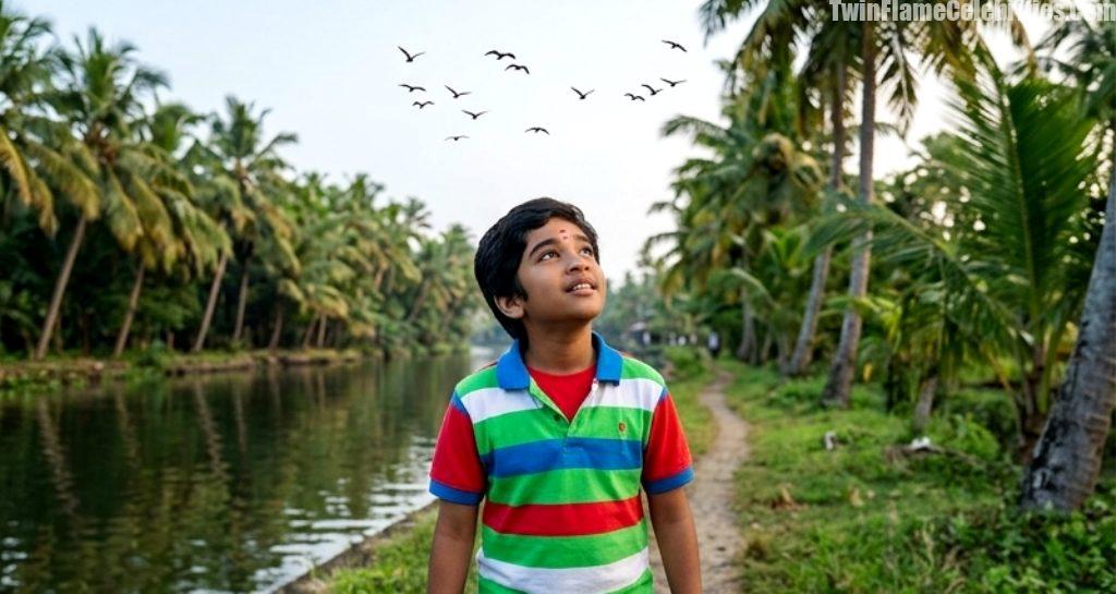 Majestic birds flying over Kumarakom Bird Sanctuary