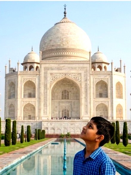 Join a 12-year-old boy as he experiences the Taj Mahal 1